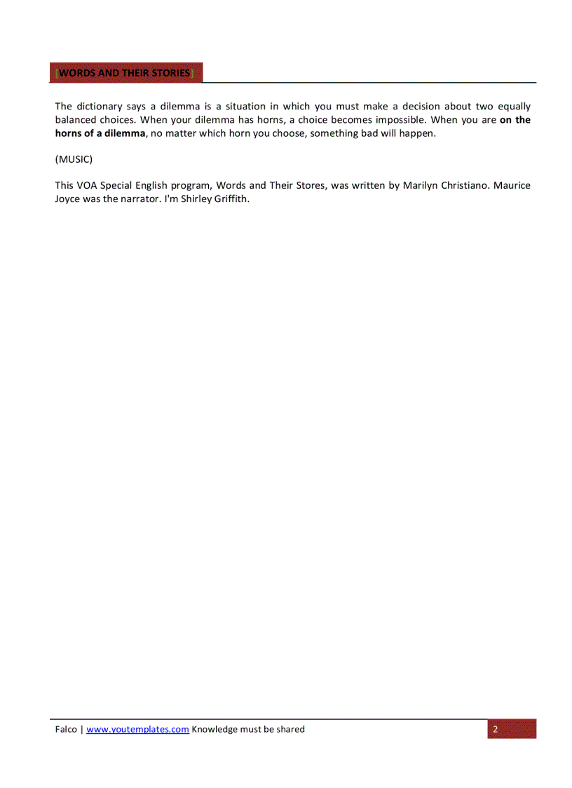 image for page WORDS AND THEIR STORIES Hobson s Choice When There Is Really No Choice at All