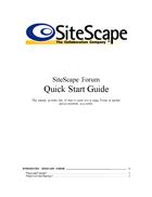 SiteScape Forum Quick Start Guide