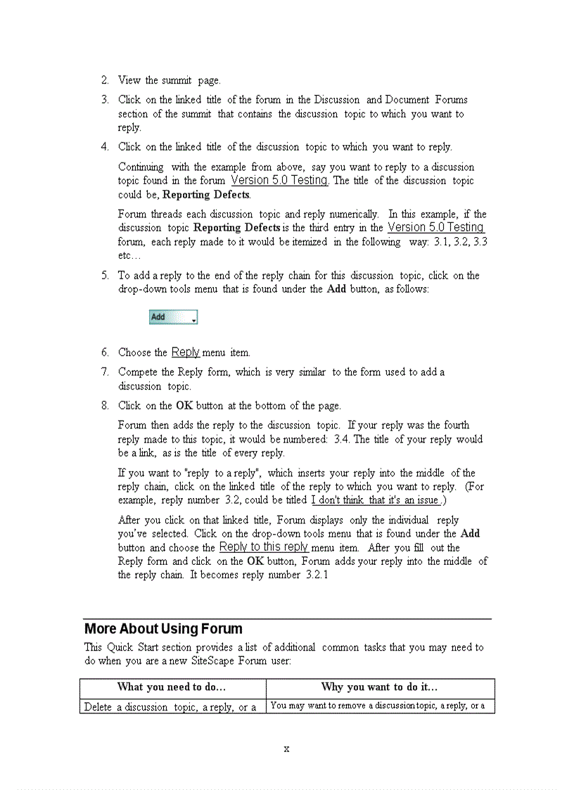 image for page SiteScape Forum Quick Start Guide