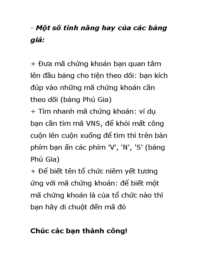 image for page Hướng dẫn cách xem bảng giá chứng khoán điện tử niêm yết trên HOSE