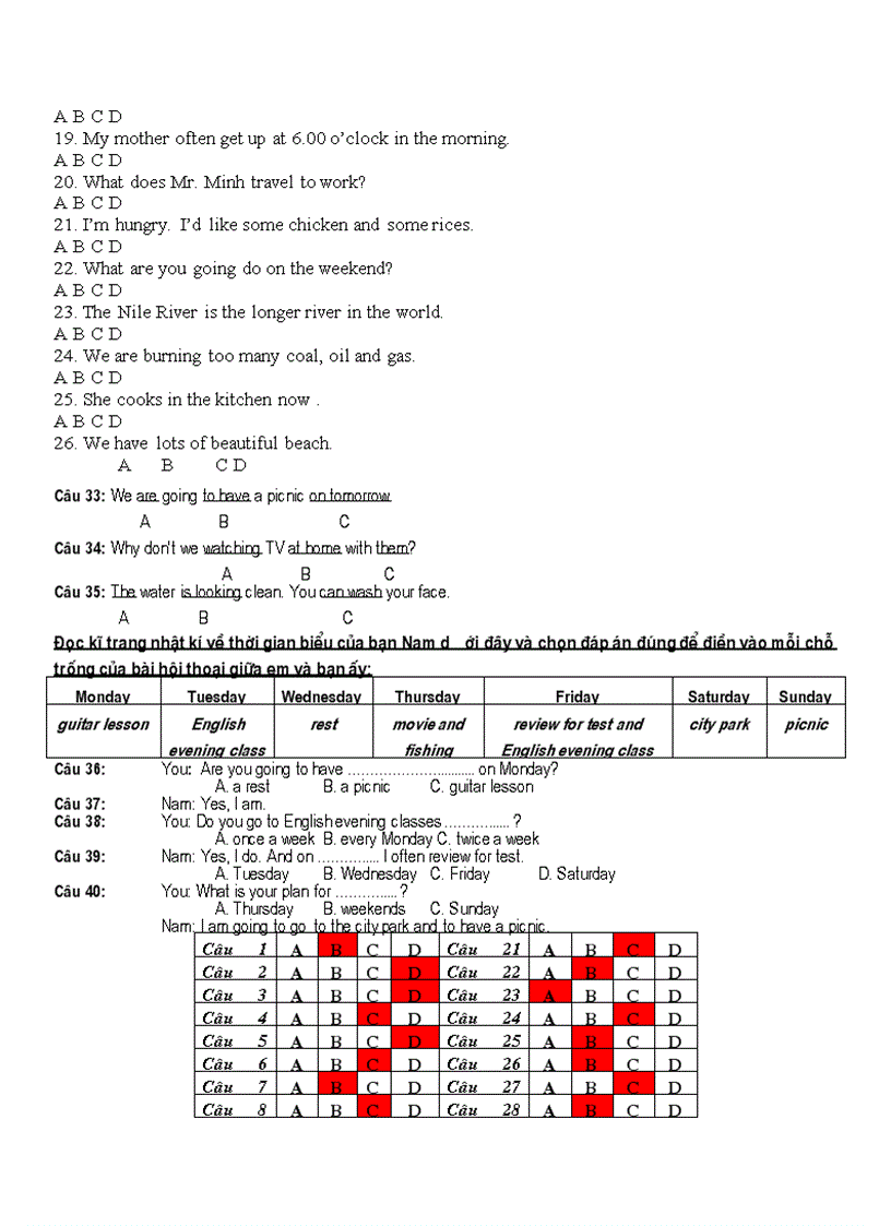 image for page Đề thi Anh văn lớp 6 HK2 THCS Đặng Thai Mai