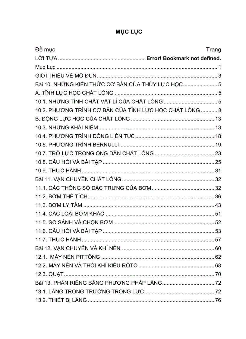 image for page Các Quá trình Thủy lực
