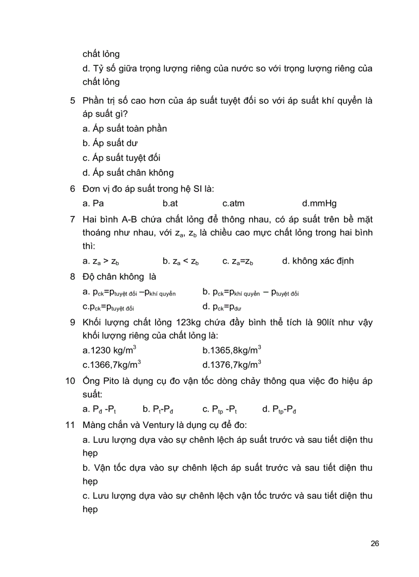 image for page Các Quá trình Thủy lực