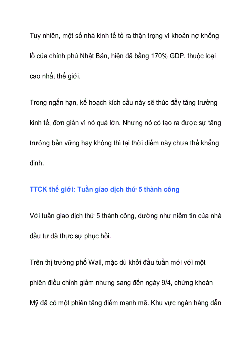 image for page Niềm tin thị trường chứng khoán thế giới phục hồi