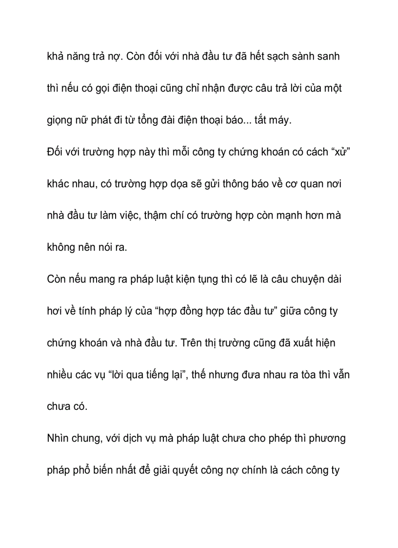 image for page Công ty chứng khoán xử lý thế nào khi tài khoản NĐT bị âm