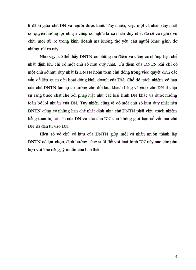 image for page Phân tích đặc điểm một chủ sở hữu của doanh nghiệp tư nhân 8đ