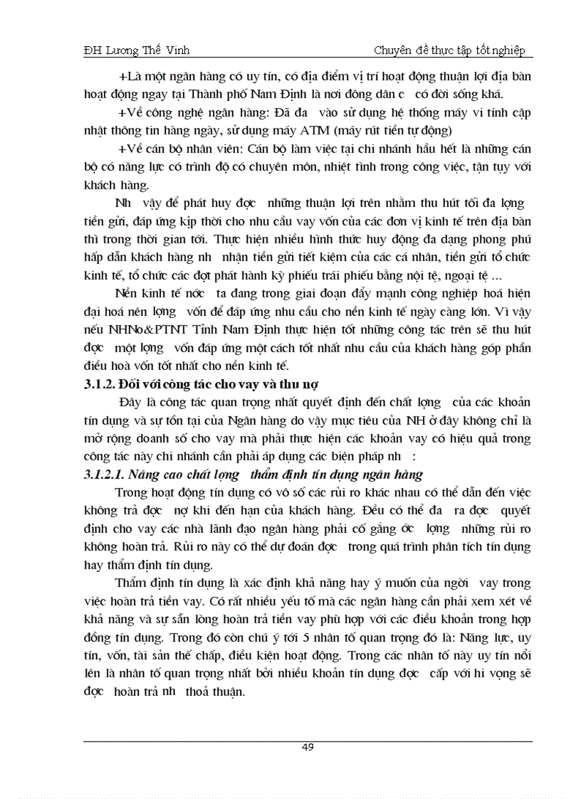 image for page Giải pháp nâng cao chất lượng tín dụng tại ngân hàng nông nghiệp và phát triển nông thôn tỉnh Nam Định