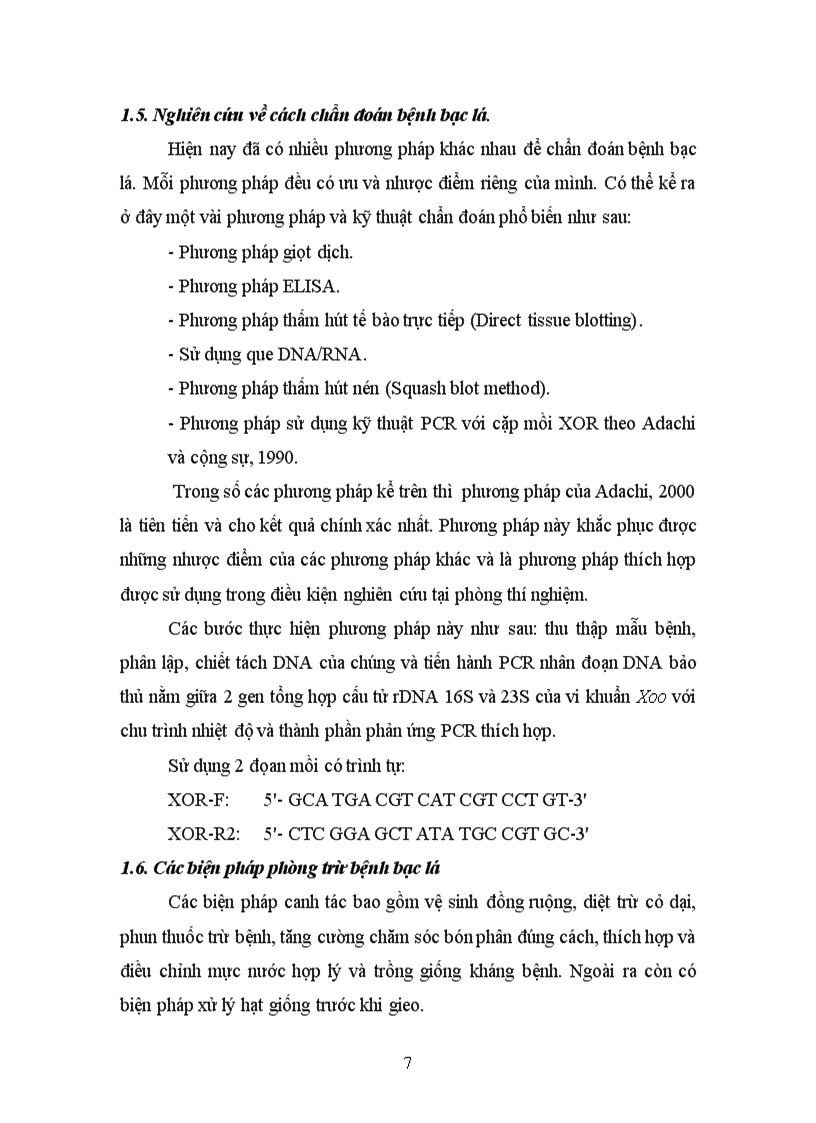 image for page Nghiên cứu đa dạng di truyền các chủng vi khuẩn bạc lá lúa Xanthomonas oryzae pv oryzae ở miền Bắc Việt Nam