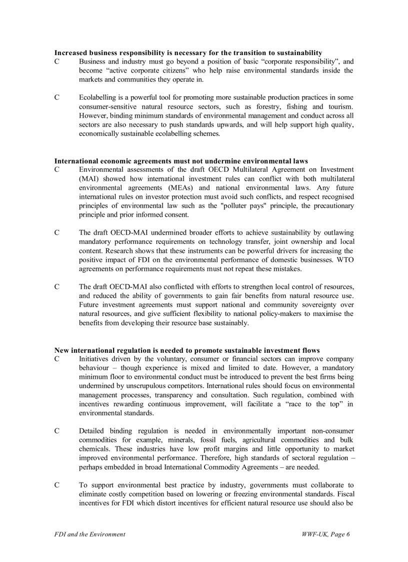 image for page Foreign Direct Investment and the environment