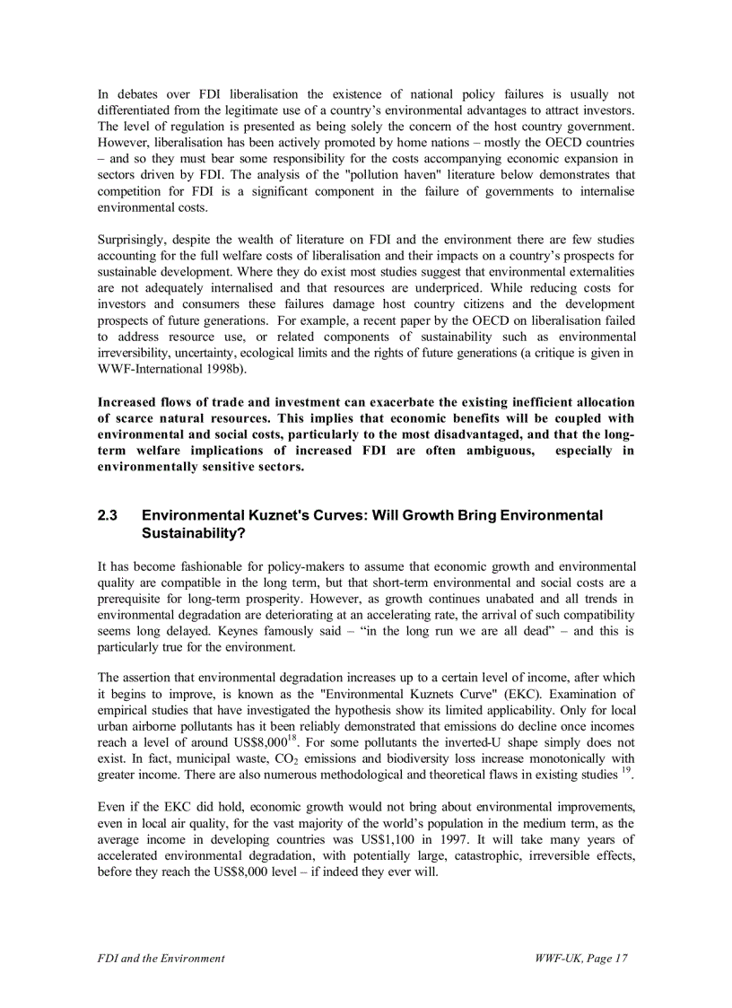 image for page Foreign Direct Investment and the environment