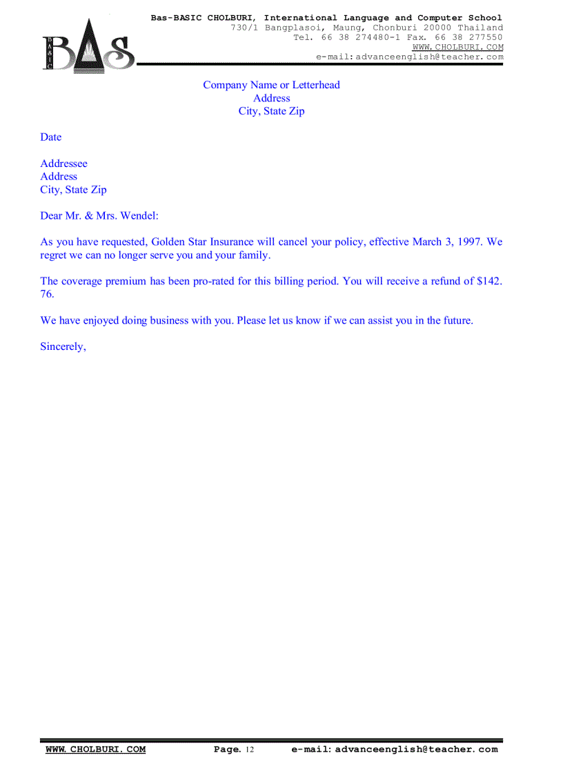 image for page Mẫu thư tín trong giao dịch