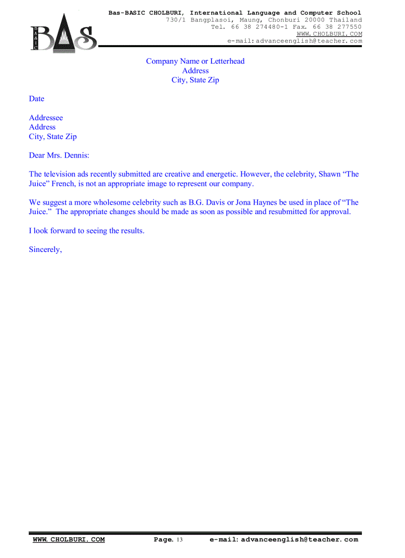 image for page Mẫu thư tín trong giao dịch