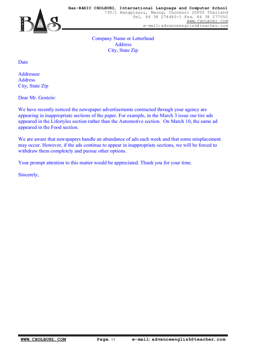 image for page Mẫu thư tín trong giao dịch