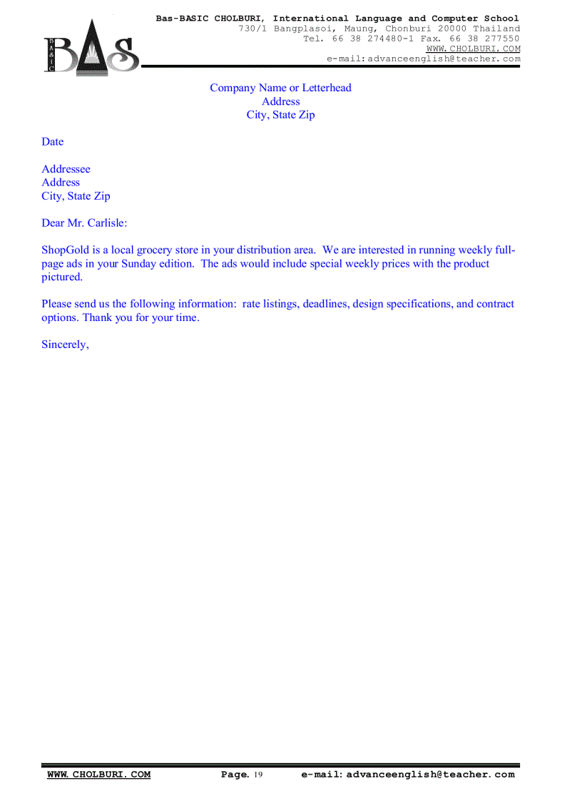 image for page Mẫu thư tín trong giao dịch