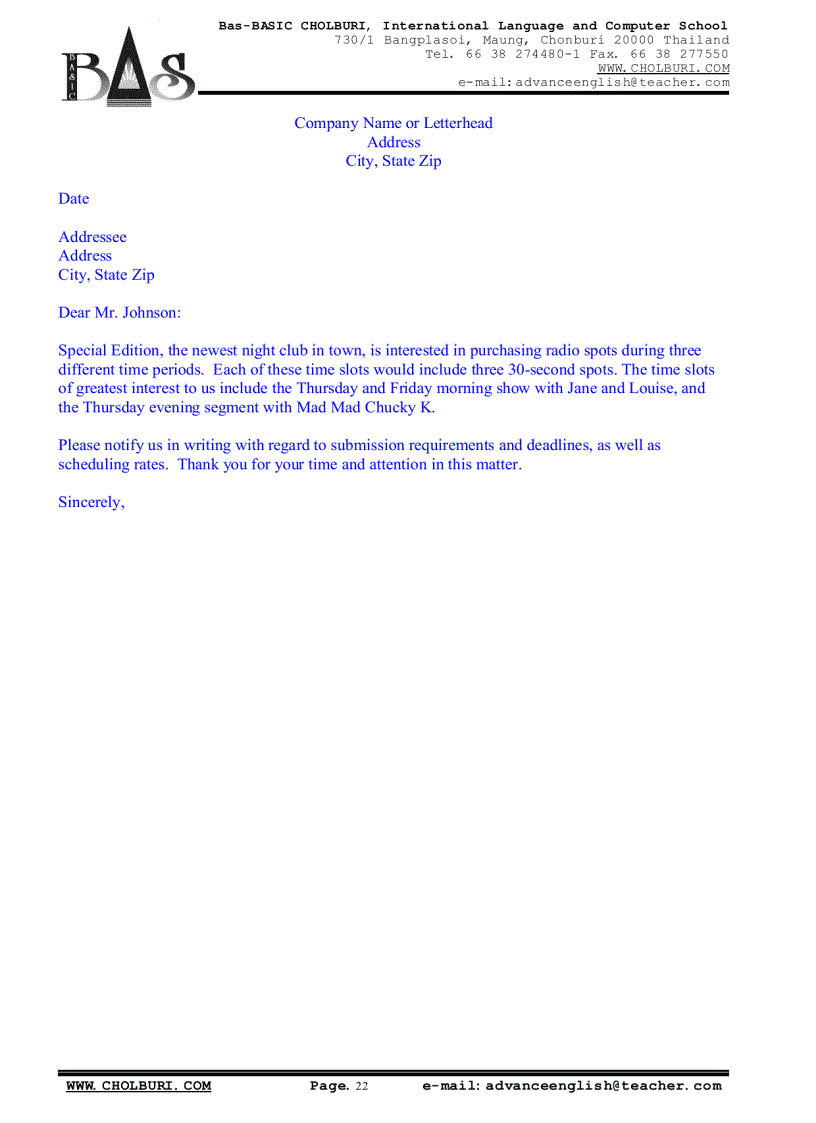 image for page Mẫu thư tín trong giao dịch