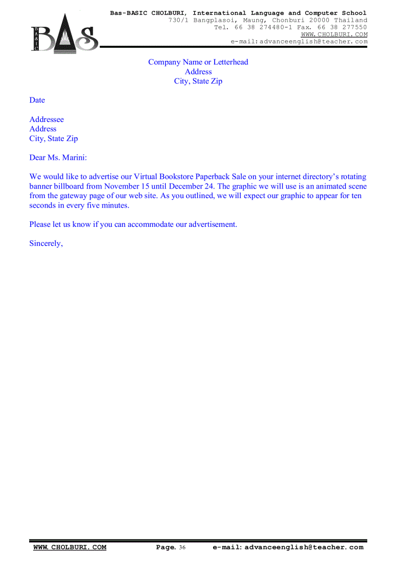 image for page Mẫu thư tín trong giao dịch