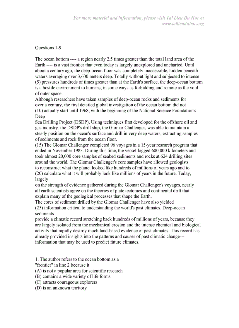 image for page Toefl Test 1