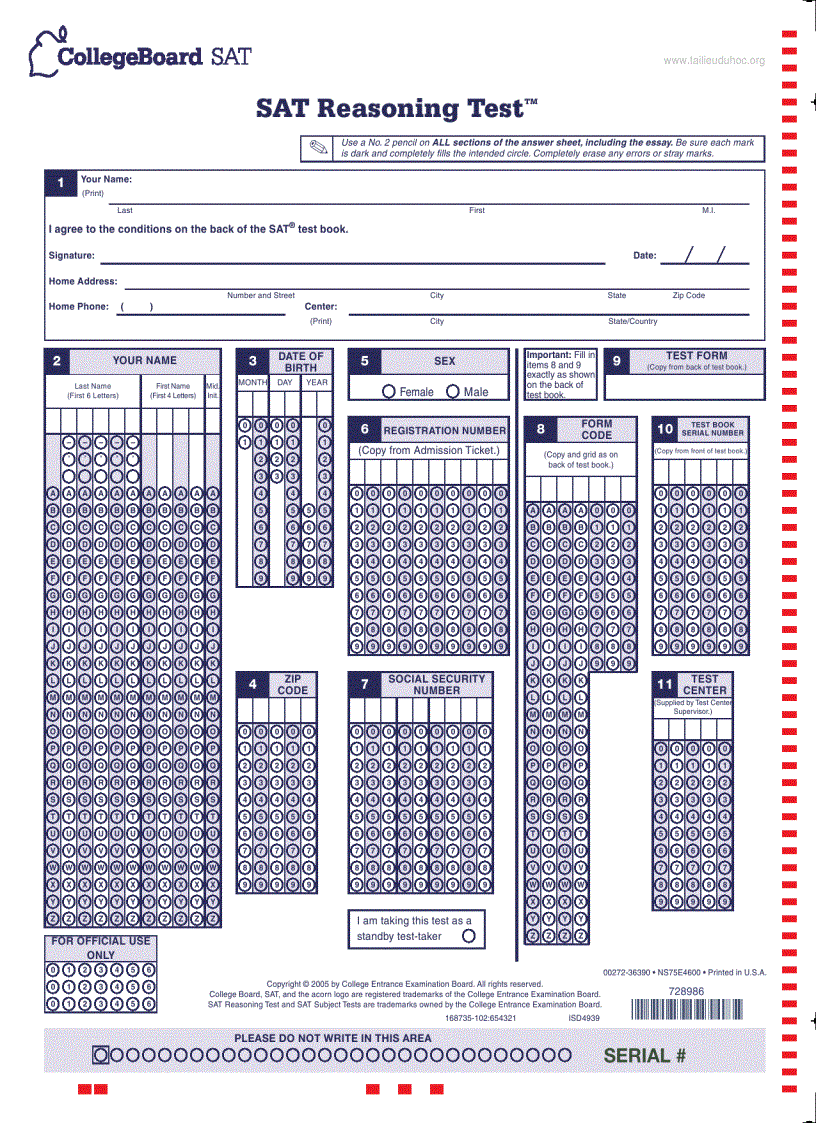 Official Test from College Board