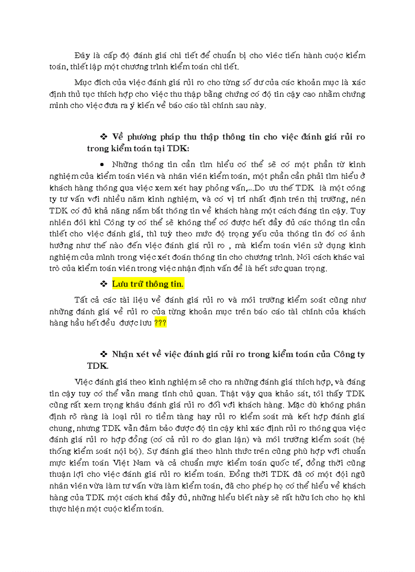 image for page Đánh giá rủi ro kiểm toán tại Công ty kiểm toán và dịch vụ phần mềm TDK