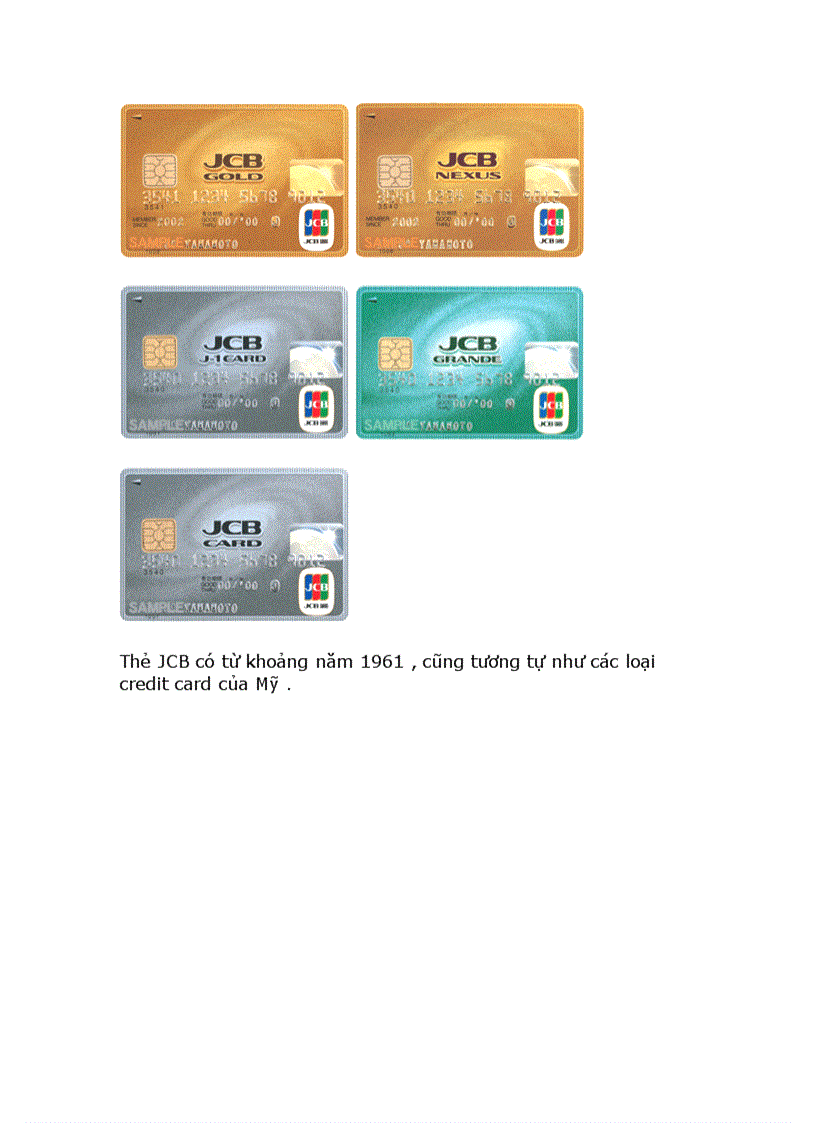 Có bao nhiêu loại thẻ tín dụng 1
