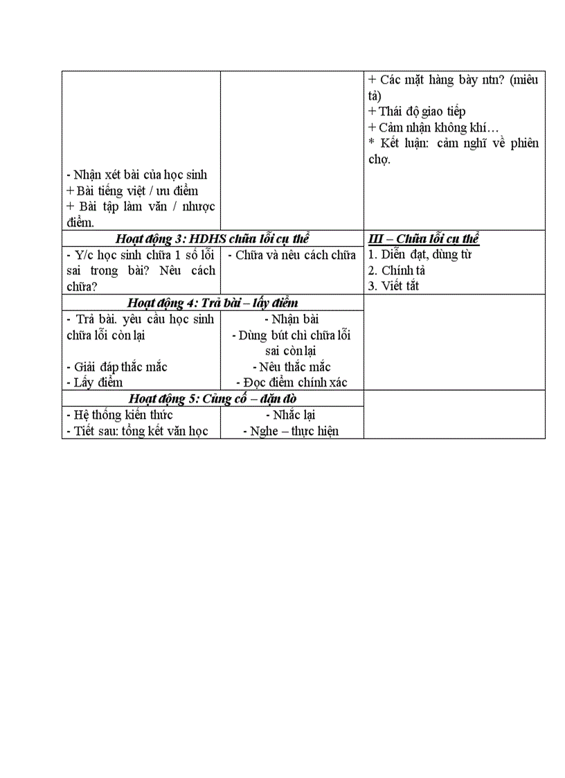 image for page Ngữ văn Trả bài tập làm văn số 7 và bài tiếng việt