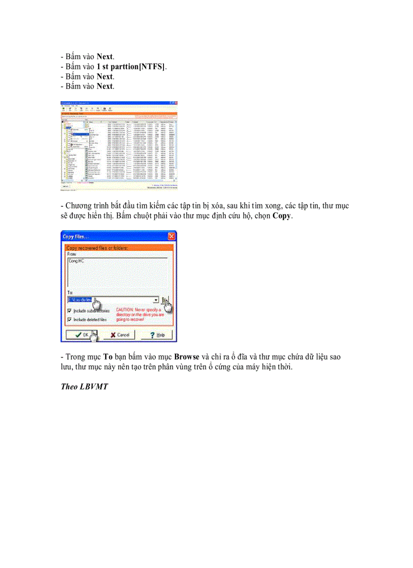 image for page Phục hồi dữ liệu do ghost nhầm