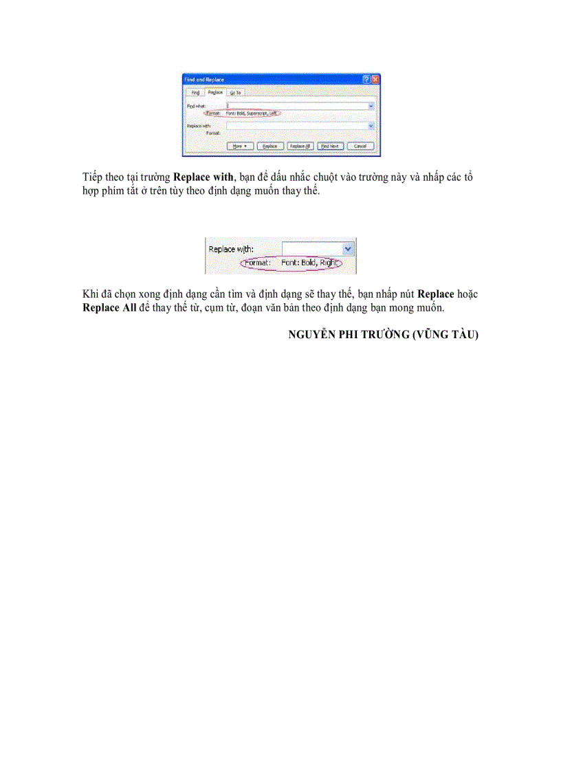 Tìm và thay thế định dạng văn bản trong Microsoft Word