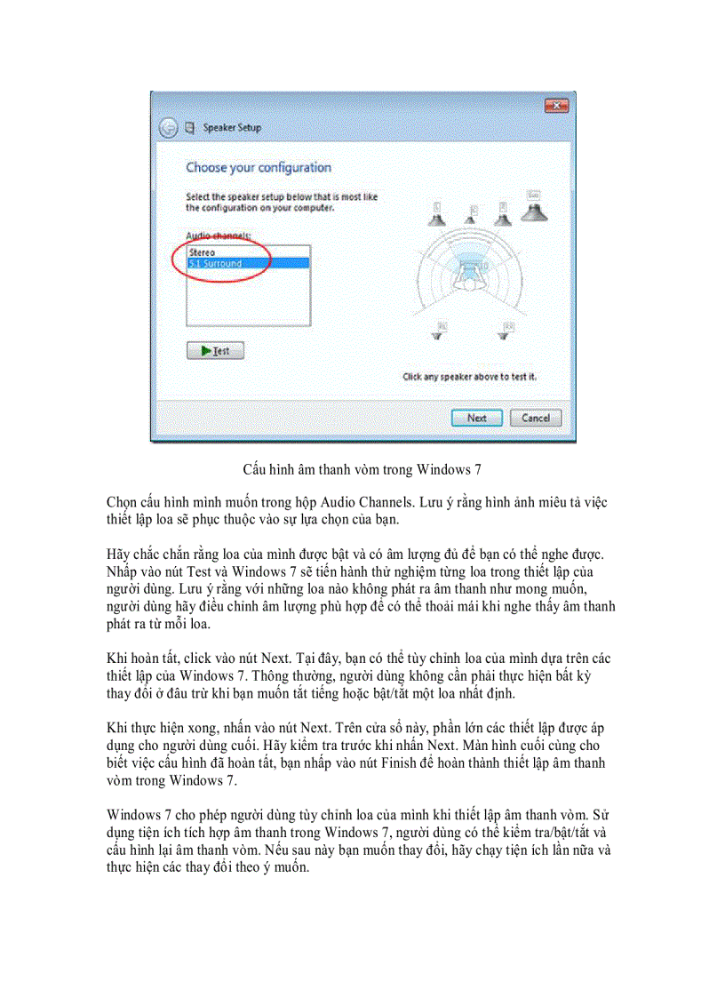 image for page Thiết lập âm thanh vòm trong Windows 7 1