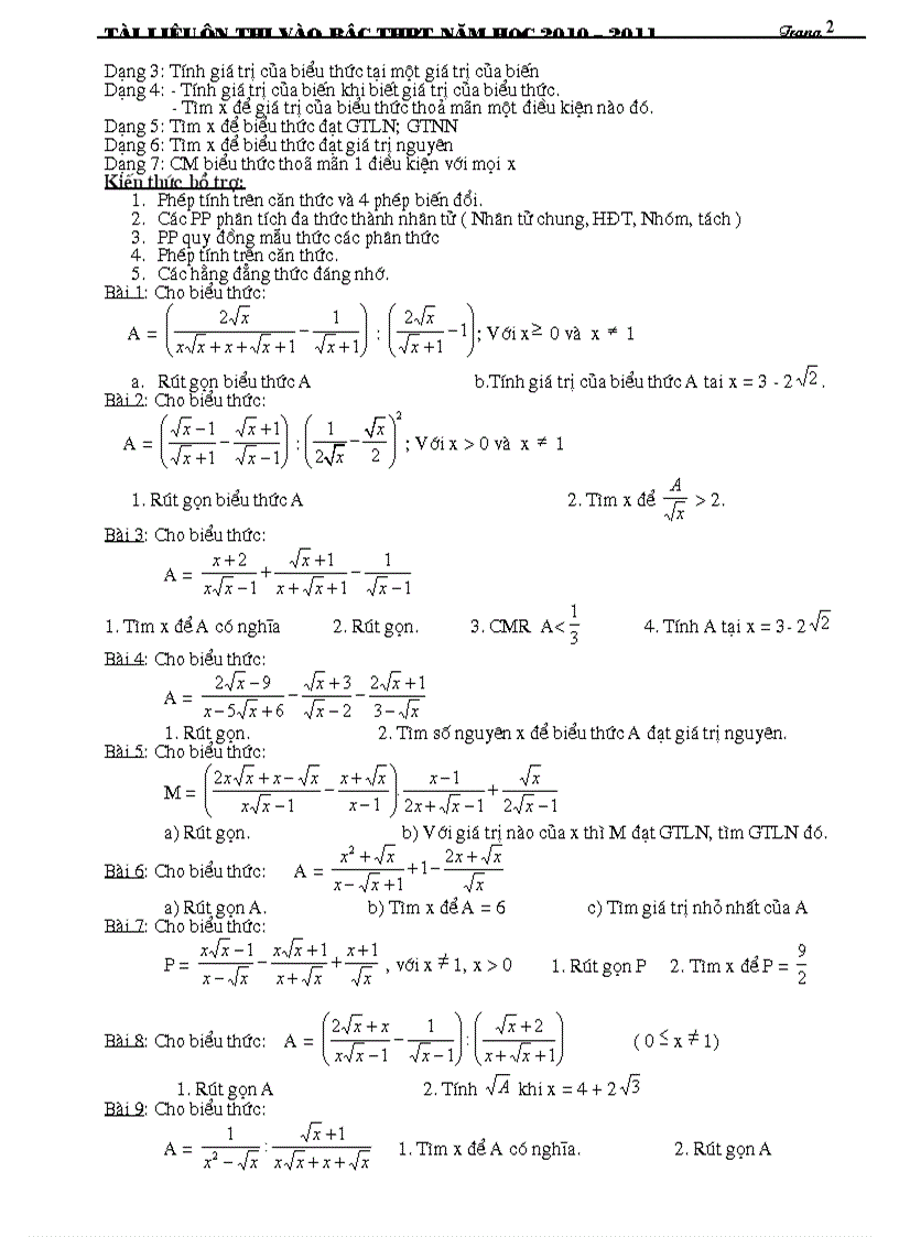 image for page Tài liệu ôn thi toán 9