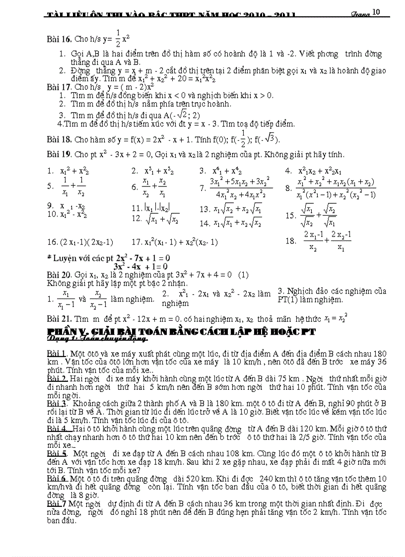 image for page Tài liệu ôn thi toán 9