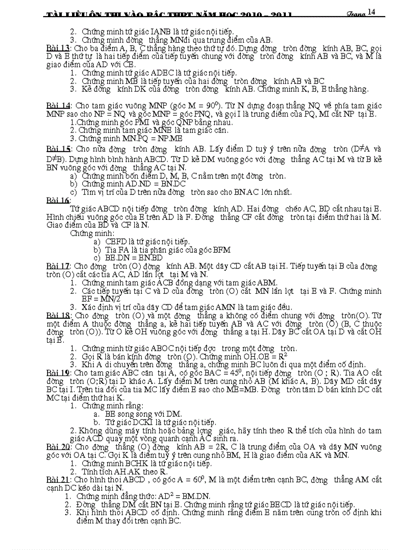 image for page Tài liệu ôn thi toán 9