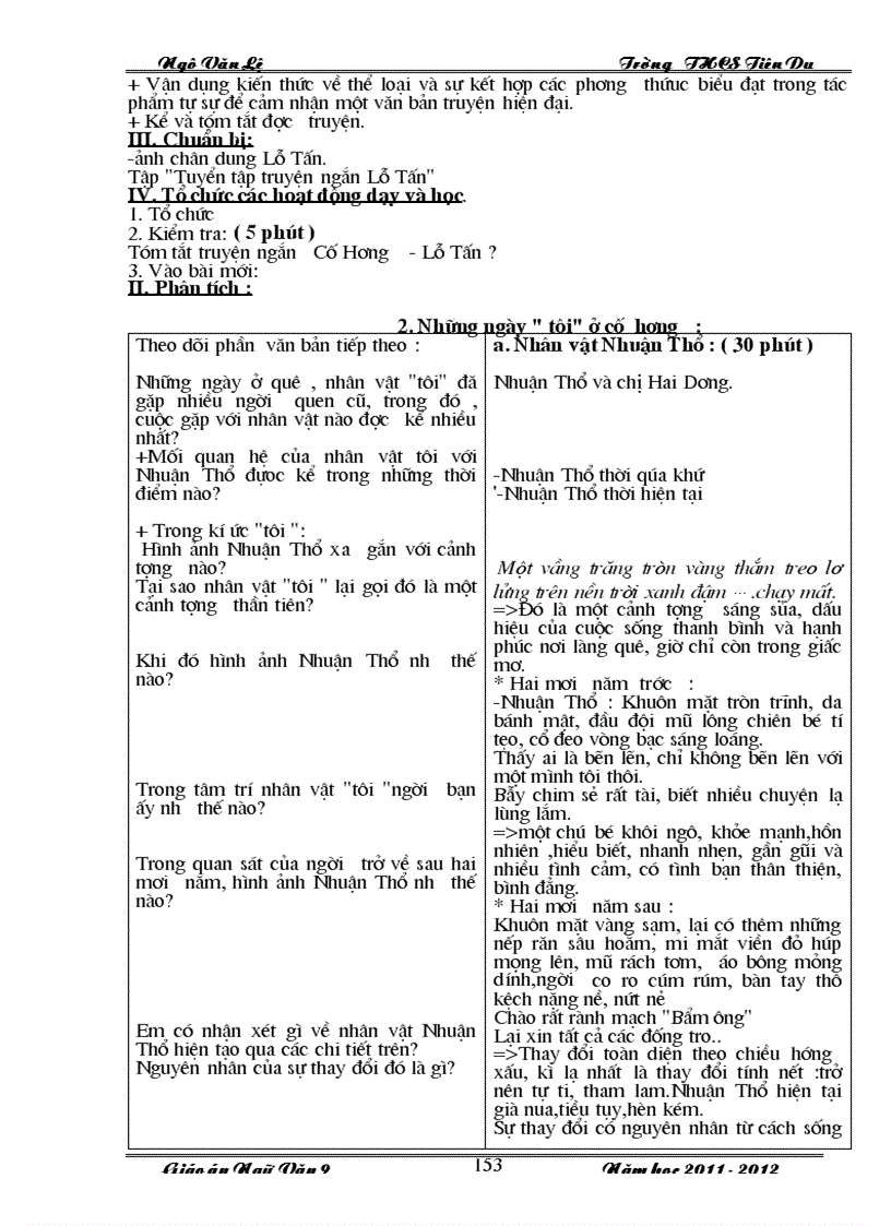 image for page Giáo án văn 9 học kỳ I