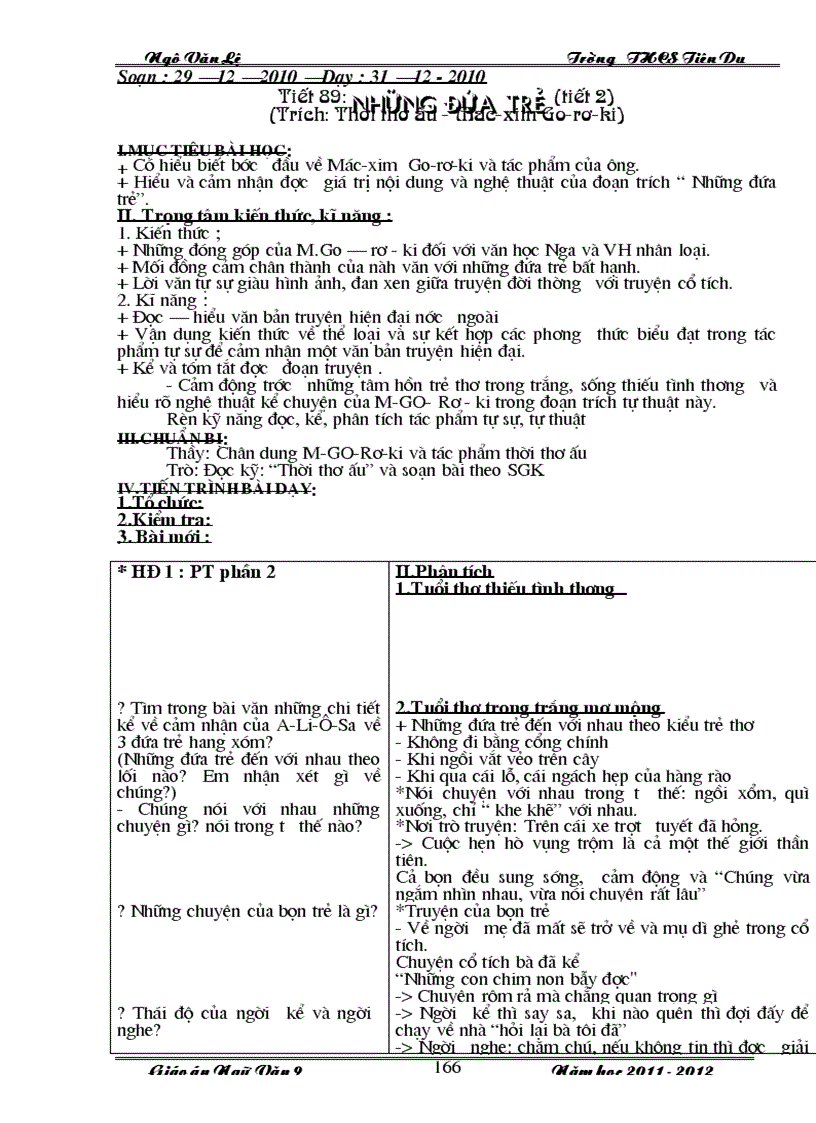 image for page Giáo án văn 9 học kỳ I