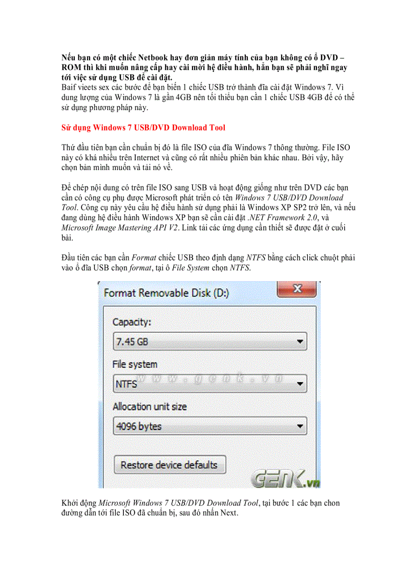 image for page USB BOOT Cài đặt Win7 bằng 2 phần mềm Windows 7 USB DVD Download Tool và WinToFlash