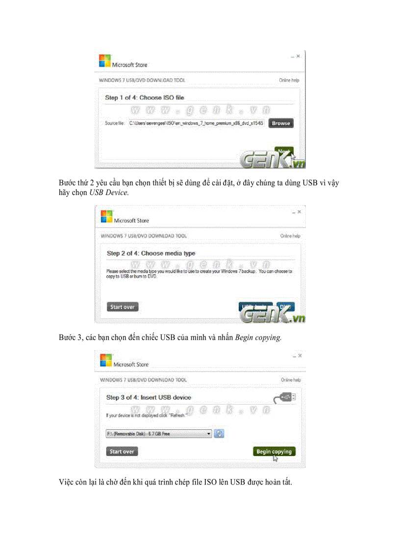 image for page USB BOOT Cài đặt Win7 bằng 2 phần mềm Windows 7 USB DVD Download Tool và WinToFlash