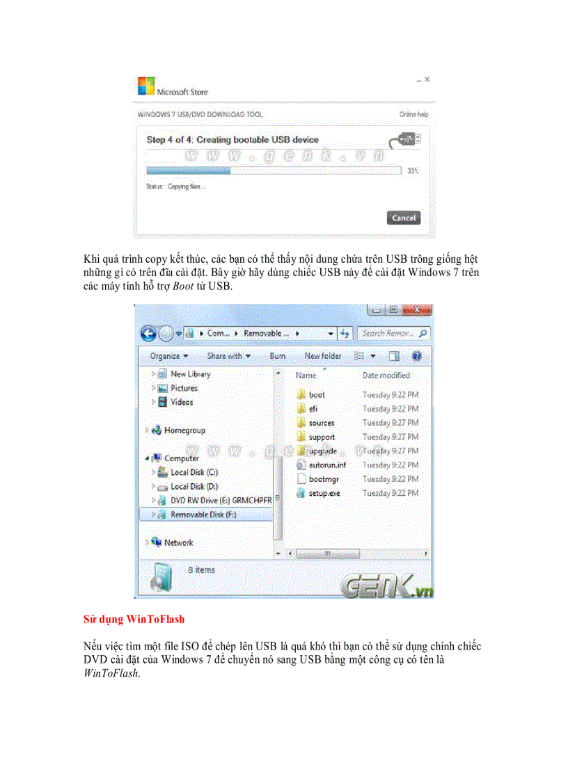 image for page USB BOOT Cài đặt Win7 bằng 2 phần mềm Windows 7 USB DVD Download Tool và WinToFlash