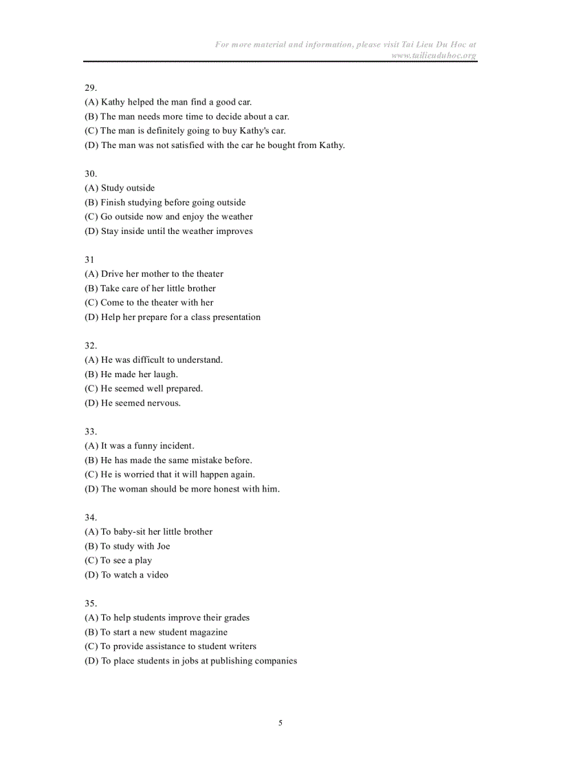 image for page Đề thi Toeic tháng 1 2005