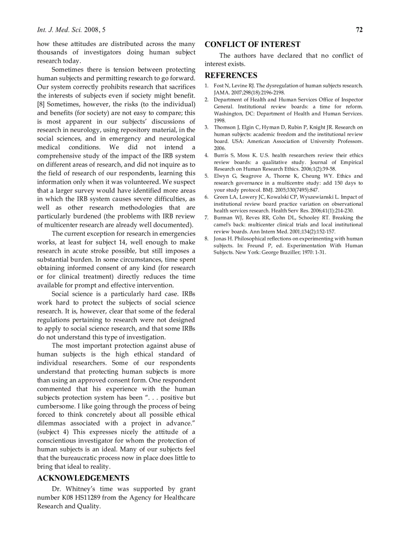 image for page Báo cáo y học Principal Investigator Views of the IRB System