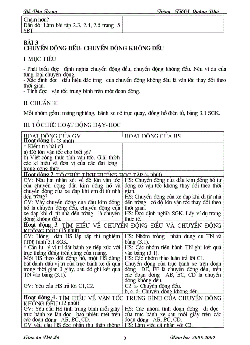 image for page Giáo án vật lý 8