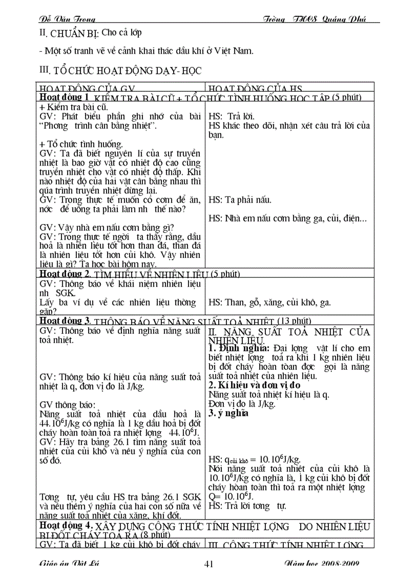 image for page Giáo án vật lý 8