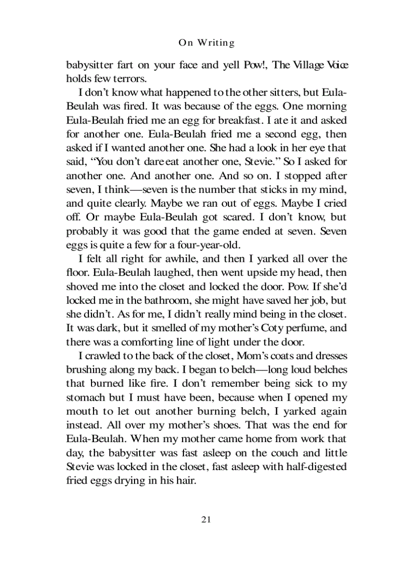 image for page On Writing by Stephen King