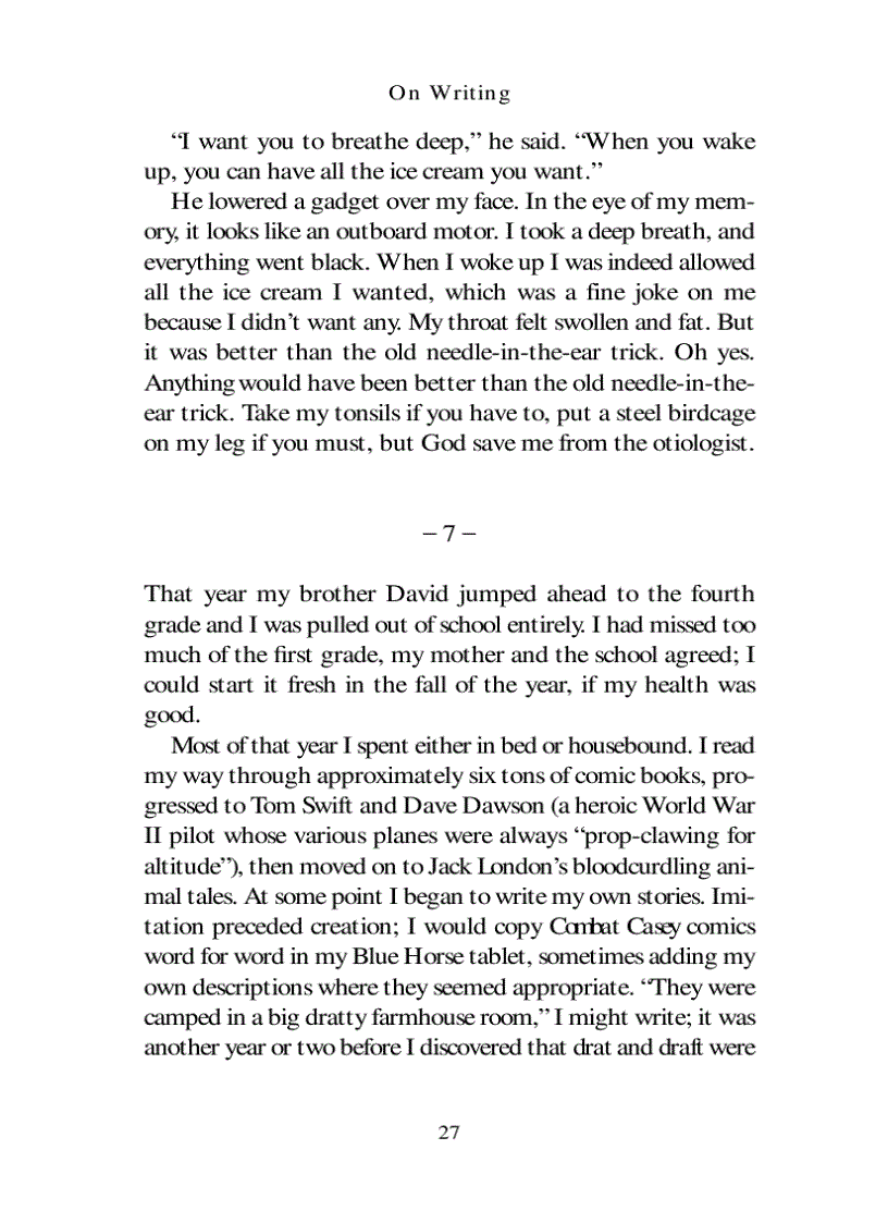 image for page On Writing by Stephen King