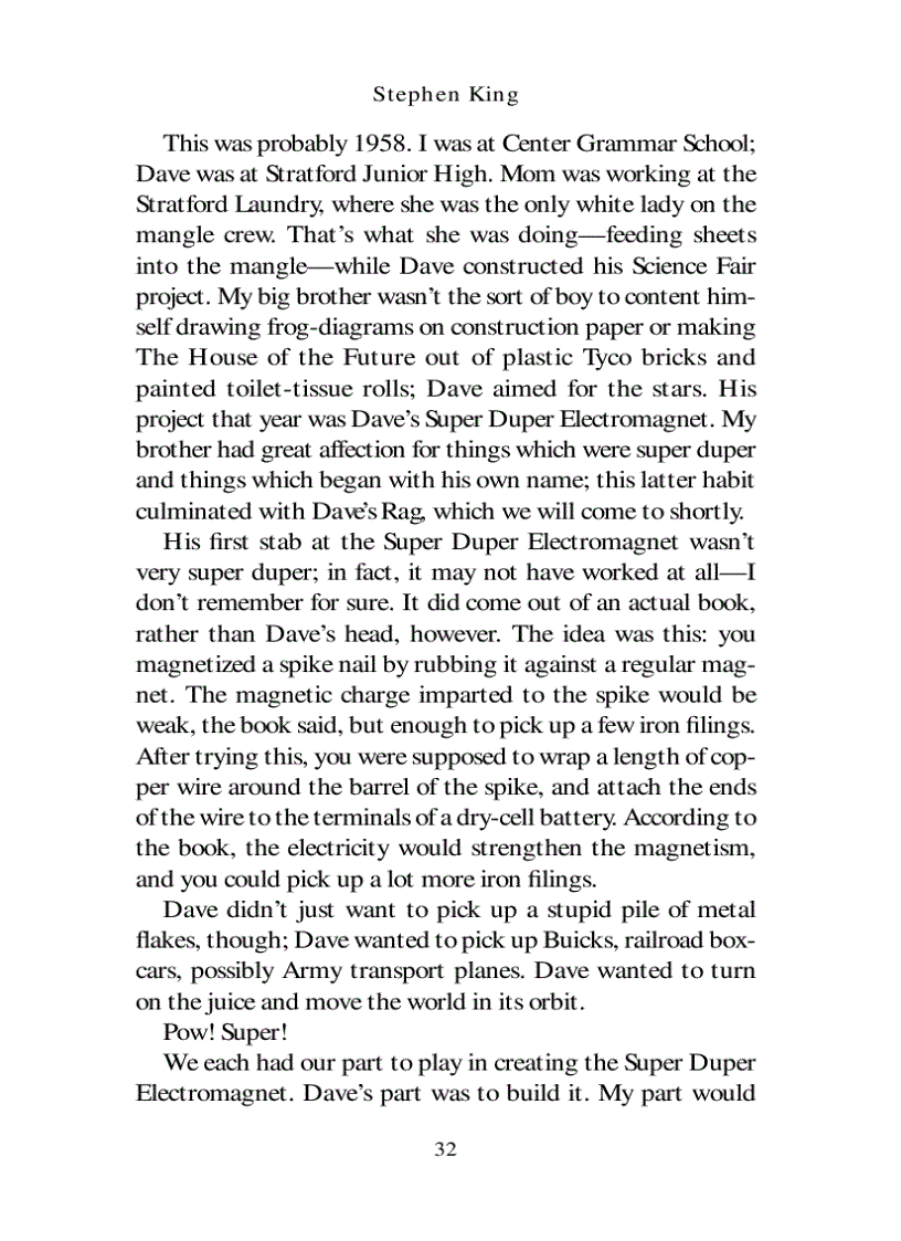 image for page On Writing by Stephen King