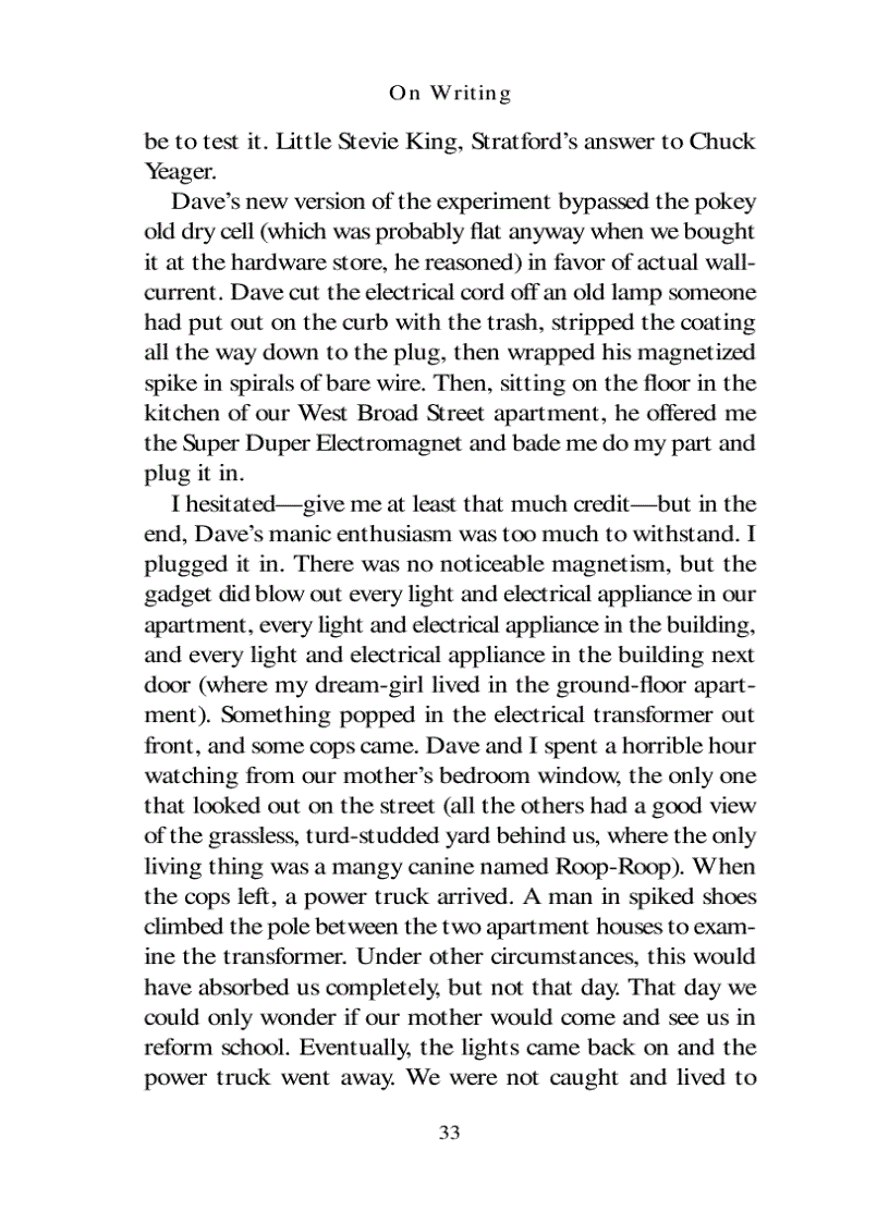 image for page On Writing by Stephen King
