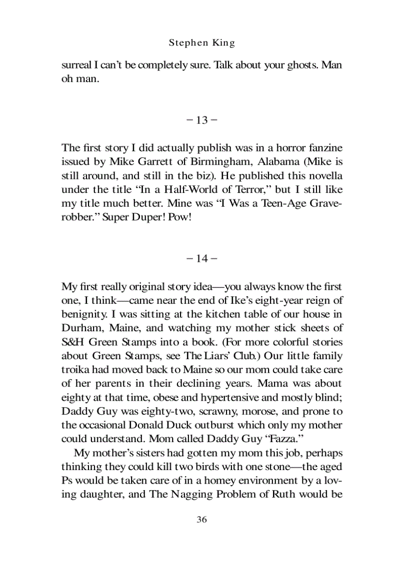 image for page On Writing by Stephen King