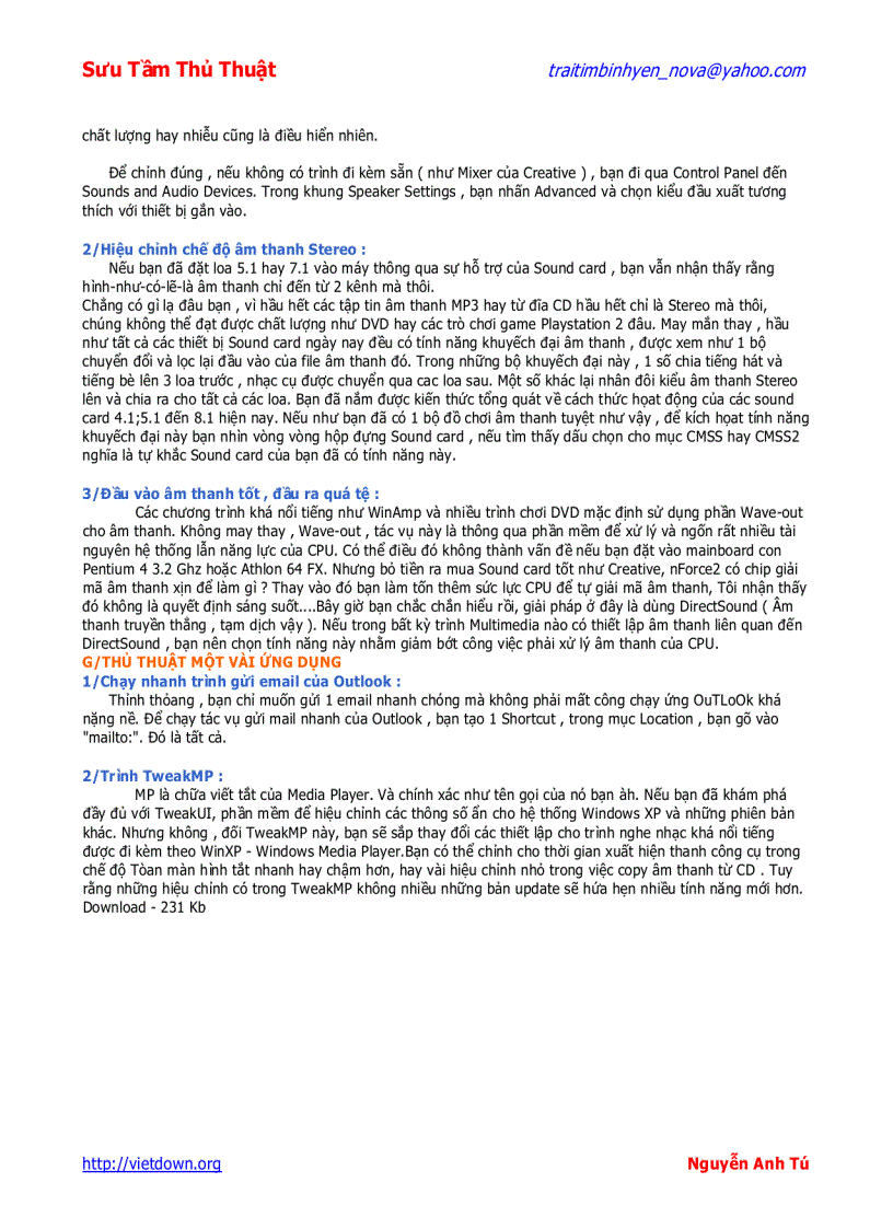 image for page Sưu tầm thủ thuật Window Tối ưu hóa Win XP