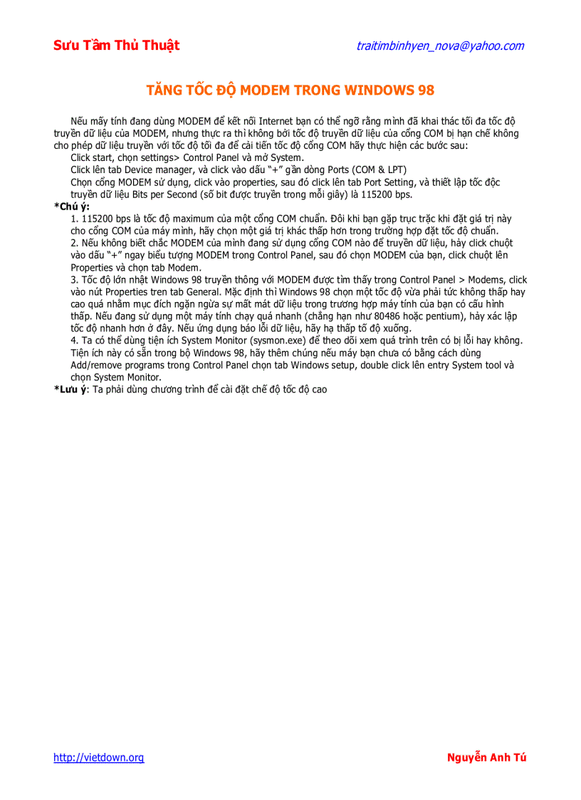 image for page Sưu tầm thủ thuật Window Tối ưu hóa Win XP