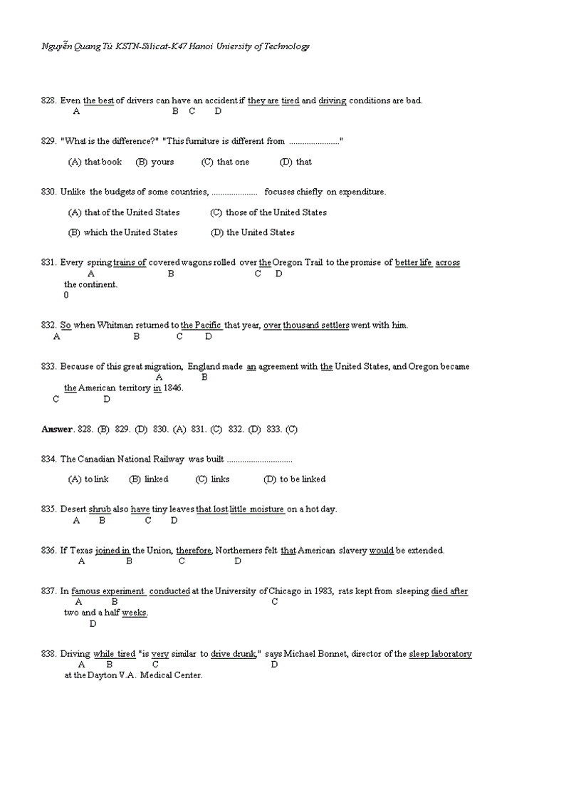 image for page 870 câu hỏi ôn thi Toeic