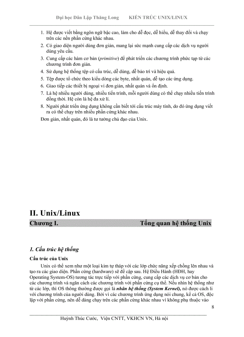 image for page Kiến trúc Uni Linux