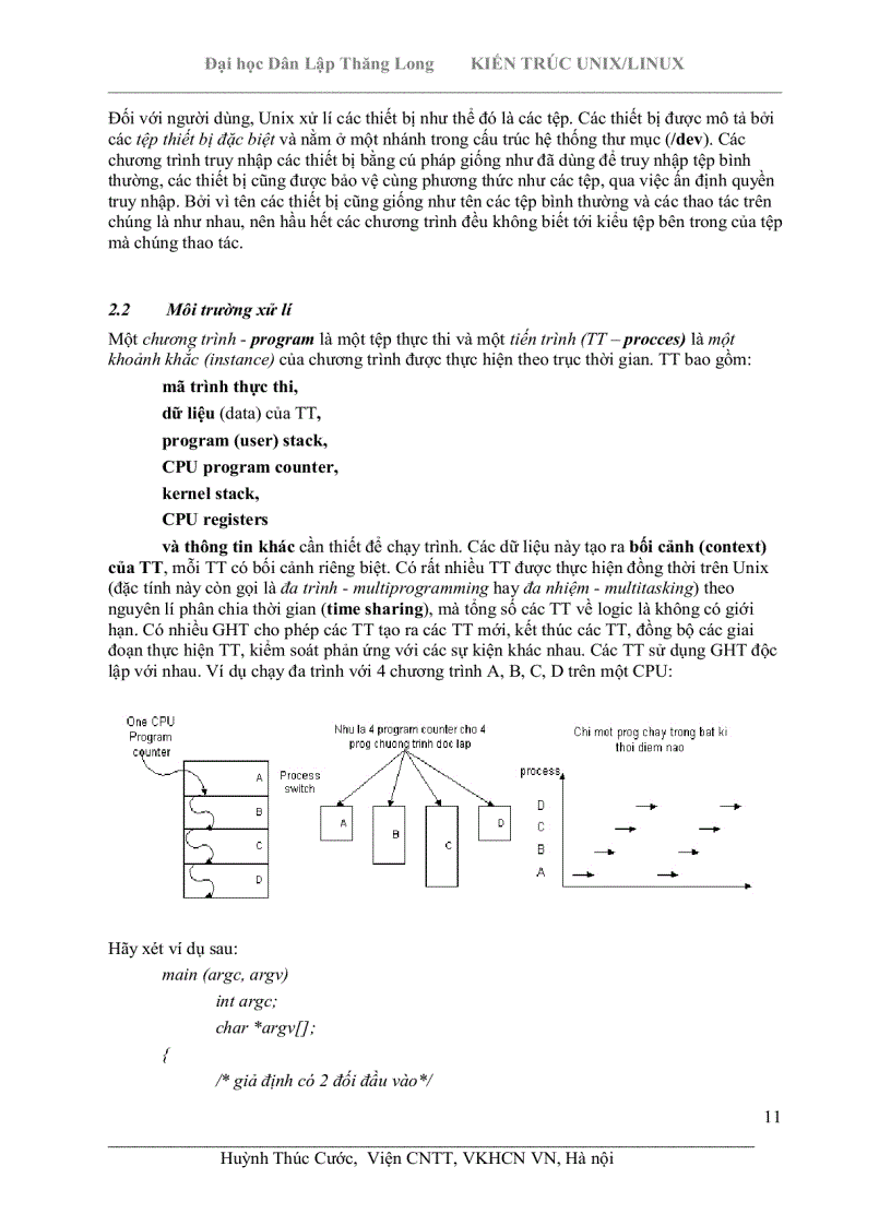 image for page Kiến trúc Uni Linux